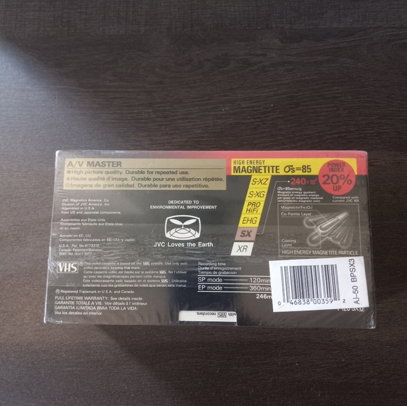 JVC Blank Vhs 3 pack New Sealed - Picture 5 of 6
